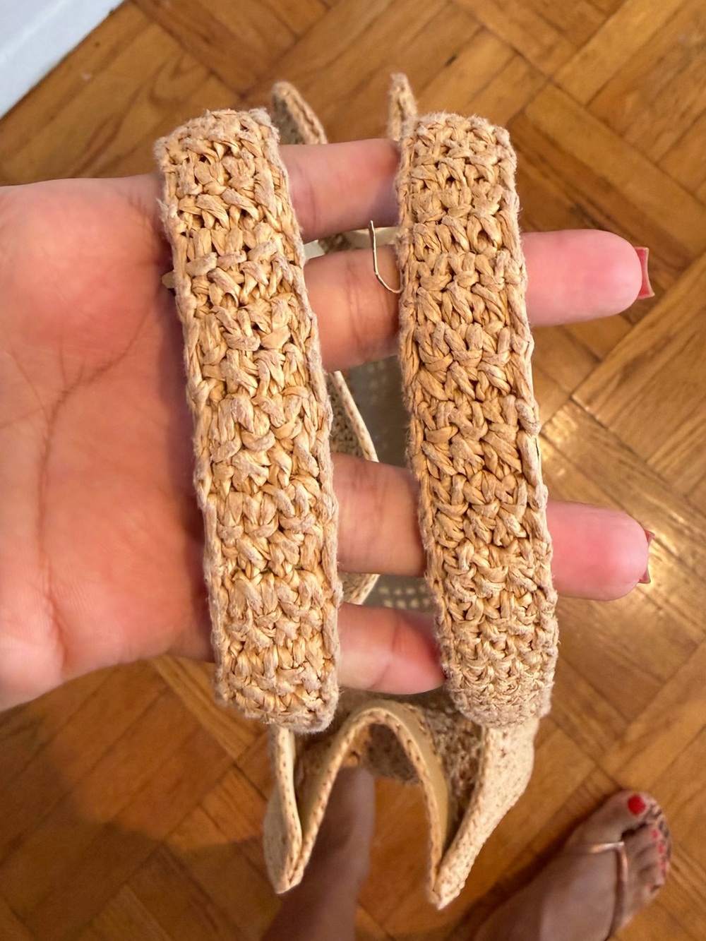 Tory Burch Woven Raffia Tote in Tan - Picture 3 of 9